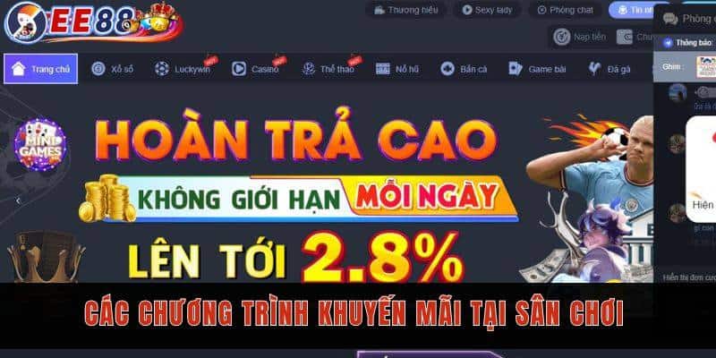 Nhận thưởng hấp dẫn với các khuyến mãi hoàn trả của EE88